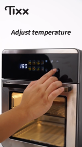 XTTX × Tixx Air Fryer 25L Stainless Steel 1350W Oven Toaster Touch Screen Kitchen Appliance with Visual Window Household