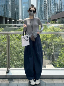 High Waist American Style Work Pants Womens Loose Sport Casual High Waist Wide Leg Pants Quick Dry Straight Cut Summer Trousers