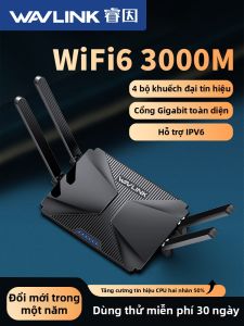 Wavlink | Bộ định tuyến không dây WiFi6 băng tần kép tốc độ cao phủ sóng toàn nhà AX3000 cổng Gigabit