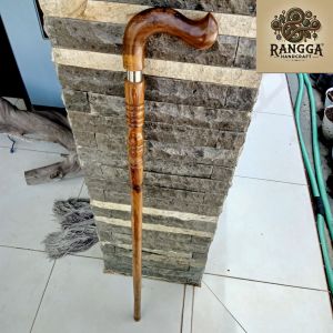 tongkat jalan kayu kelor Jawa motif payung profil B267