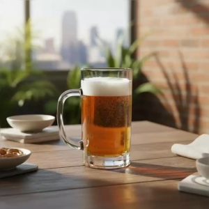 "Bộ 2 Ly Thủy Tinh Đế Dày 300ml Có Quai – Iron Mug Premium