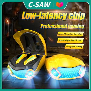 C-SAW New TWS M5 M10 Gaming Earphone Bluetooth 5.2 Stereo 9D Music Wireless Headphone Touch Sports Earbuds Headset With Mic for Gamers iPhone Android Xiaomi Oppo Vivo Samsung Infinix Realme