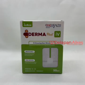 OneHealth IV Dressing Non-Woven 6x8 cm isi 50 Pcs Dermaplast Plester Infus Anti Air