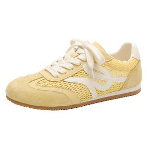 Josiny | Yellow Mesh Breathable Soft-soled Casual Shoes
