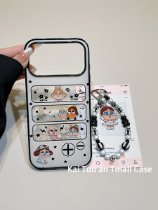 Crybaby Transparent Black Edged Cartoon Phone Case for Apple 17Promax iPhone 16Promax New 17 Orange Niche 14Pro Full Cover Female