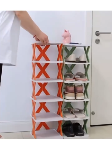 KENZZO Rak sepatu X tempat rak sepatu susun rak sendal tempat sendal rak serbaguna plastic