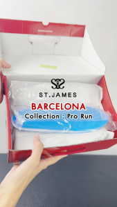 ST.JAMES รองเท้าผ้าใบ/รองเท้าหนัง PU ส้น 4 CM. รุ่น BARCELONA สี WHITE | รองเท้าผ้าใบ ผู้หญิง
