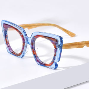 HEPIDEM Acetate Glasses Frame Women Oversize Big Size Cat Eye Eyeglasses Japanese Handmade Thick Cateye Transparent Spectacles Optical Eyewear 9353