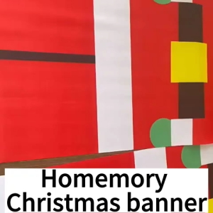 BUY 1 Get 1 Merry Christmas Banner Xmas Decorative Door Banner Santa Claus Christmas Party Home Decor