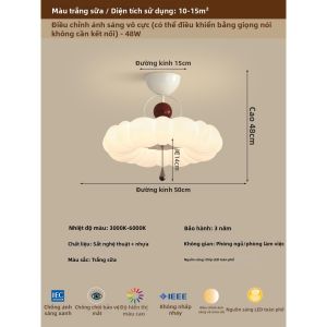 FANZHEN | Đèn Trần Phòng Ngủ Ấm Áp Thiết Kế Giọt Nước Bong Bóng Bí Ngô Cá Tính