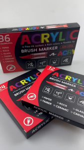 Acrylic Marker Pen Soft Tip Art Pen set Direct Liquid Quick Dry Waterproof Student Art DIY 36/48/60/72 colors 丙烯马克笔