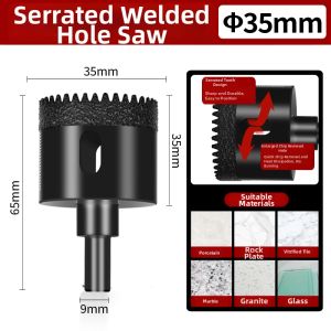 HONGQISHI | Serrated Tile Hole Puncher Bit for Drilling Glass Marble Ceramic