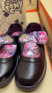 🔥มีไฟ🔥 41C23 รองเท้านักเรียนอนุบาล หนังดำ ลายโพนี่ Pony ลิขสิทธิ์แท้💯 by ADDA (Size25-33) New2025‼