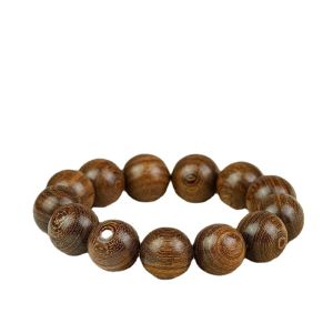 Golden Sandalwood Bracelet Old Materials Sandalwood Buddha Beads Buddha Beads Rosary Single Circle Crafts Hand Toy Bracelet Mens and Womens Ebony