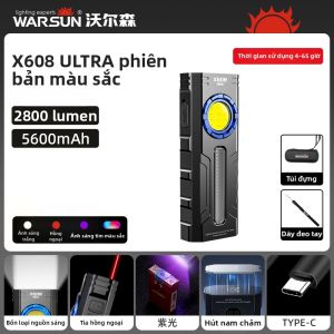 WARSUN | Đèn Pin Xenon Đa Năng Sạc Điện Cao Cường Độ Sáng Ngoài Trời