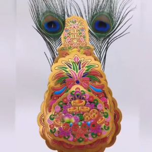 旺旺来雀尾金花/2002小号/2005大号/新年装饰/布球金花 Joss Flower