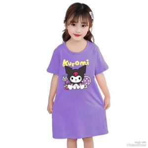 Dress Anak Perempuan KUROMI Untuk Usia 1-10 Thn