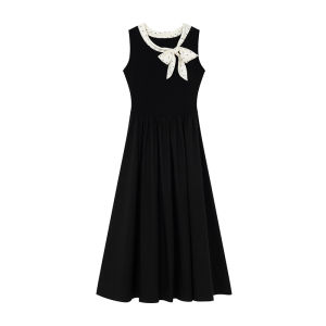 XXNING | Elegant Office Wear Polka Dot Ribbon Dress