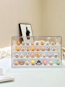 Cute Particle Acrylic Display Case Storage Box Suitable for Lego Doll Figurines Showcase Storage Organizer for Home Office