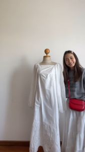 White Lace Dress 🎨🌜 | สีเหลือง ลาเกอร์ | C3817 | ดรสยาวลูกไม้ ดรสยาวมินิมอล ดรสลูกไม้ยาว ดรสลูกไม้ยาวมินิมอล