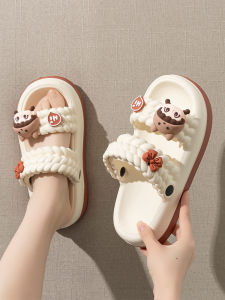 Summer Thick Bottom Sandals Womens Outdoor Beachwear Two-Way Wear Cartoon Clog Shoes Ladies Comfortable EVA Home Slippers