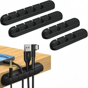 Silicone Cable Organizer USB Data Cable Winder Flexible Cable Management Cord Clips For Mouse Headphone Earphone Car Wire Holder