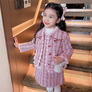 Little Girl Elegant Set Sleeveless Dress and Top for Autumn and Winter