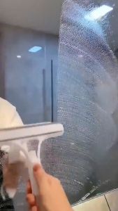 Cleaning Wiper with Spray Bottle Car Cleaning Wiper Ideal for Home Washing Tool Double sided for Household Use on Bathroom Mirrors Water Jet Wiper for Misty Glass for Car Door Window and Windshield