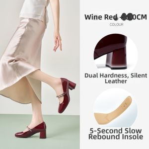 Josiny | French Style Chunky Heel Mary Jane Shoes