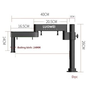 Cần Đỡ Kính Hiển Vi Xoay Đa Năng Luowei LW-017 360 Độ °   Giá Đỡ Kim Loại Rèn Có Thể Điều Chỉnh Linh Hoạt Để Hỗ Trợ Kính Hiển Vi