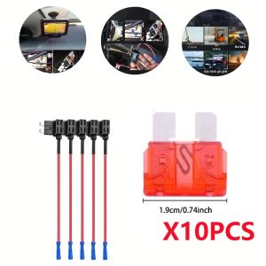 Bộ Giữ Cầu Chì Cắm Trực Tiếp 12 AWG Với 10 Cầu Chì Loại Lưỡi Dao 10A Bộ 15 Chiếc Dành Cho Bảo Vệ Ô Tô Xe Cỡ Trung Siêu Nhỏ