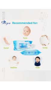 5PACKS SUYA BABY WIPES UNSCENTED 80SHEETS WITH PORTABLE PACK HIGH QUALITY NO FLOURESCENT AGENT FOR BABIES