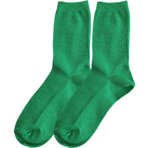 South Korea Dongdaemun Mint Green Socks Female Bunching Socks Pure Cotton Japanese Style Mid-Calf High Length Candy Pure Color All Year Round Trendy Ins