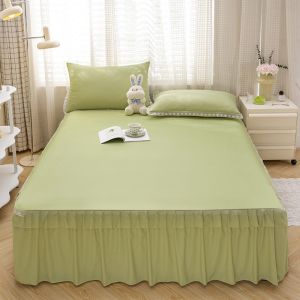 Pure White Bedspread Bed Skirt Single Piece Lace Lace Dust Cover Summer Thin Simmons Protective Cover Ugly Mattress