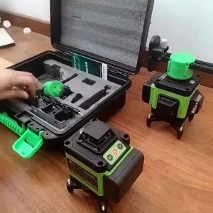 12 Lines Laser Level Green Light Making Laser 360° Adjustable Auto Leveling Measuring Tool Set Line Measurement Outdoor Laser Level