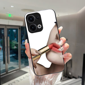 กระจกแต่งหน้าแบบพกพาสำหรับ Oppo Reno13 เคสโทรศัพท์มือถือกระจกแบบสะท้อนแสงแฟชั่นส่วนบุคคลสร้างสรรค์สำหรับผู้หญิง