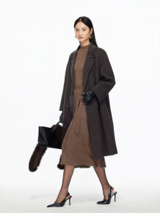 Vero Moda | Autumn and Winter New Arrival Collar Design Pure Cotton and Wool Blend Coat