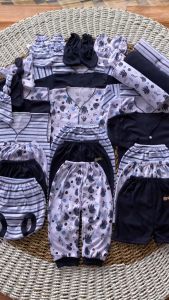 Paket Hemat 30Pcs Baju Bayi Baru Lahir Newborn Lengkap Cewe Cowo Seri Navy Ubur