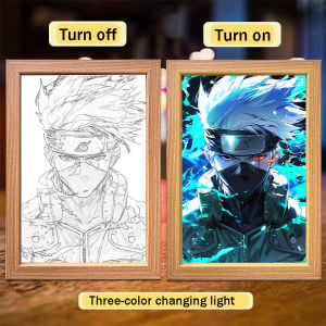Anime "Naruto" Uchiha Sasuke home decoration painting Led night light bedroom decoration Christmas gift moon light