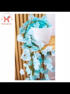 230cm Simulation Artificial String Leaves Rattan Plant Artificial Rattan Flower Party Decoration Kingtex Party Needs