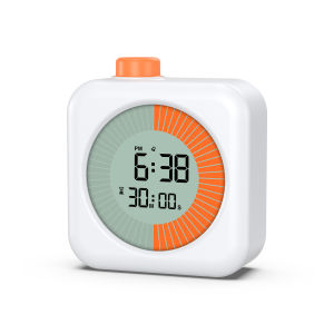 Brifit Digital Visual Timer 60-Minute Countdown Timer for Kids and Adults Time Management Tool Timer Clock Alarm 3 in 1 for Home Kitchen School Classroom or Office (white/pink)