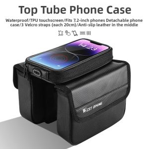 West Biking | Touch Screen Phone Holder Handlebar Bag Saddle Bag Front Bag