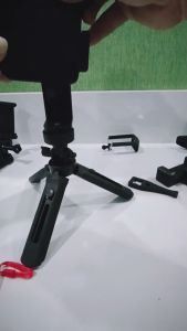 TERLARIS PENGIRIMAN CEPAT COD ACEHE Tripod Portable Rotatable 1/4 Inch Screw with Smartphone Holder/TRIPOTD  buat konten hp yang bisa muter multifungsi / stand hp untuk  live berdiri serbaguna di meja nyaman di gunakan