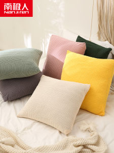 สไตล์นอร์ดิก Office Square Plush ปลอกหมอนไม่มี Core ห้องนั่งเล่นเบาะรองนั่งสํานักงาน < Ne1> โมเดิร์นสีทึบบ้านสิ่งทอ