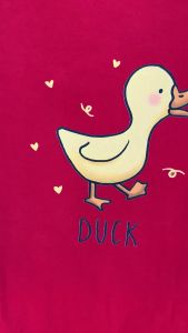 Bebek Duck Atasan Tshirt Kaos Anak Lengan Pendek Hagos Katun Umur 2-13 Tahun