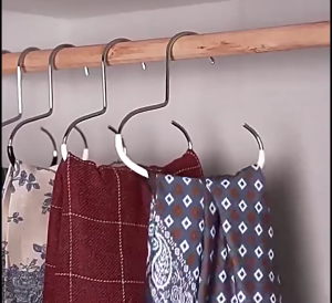 Hat & Scarf Hanger Multi-Functional Clothes Rack Organizer Non-Slip PVC Coated Space-Saving  Hat Organizer Baseball Hanger Holder Ball Cap Hat Racks