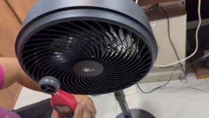 GELOOF 12" TURBO STAND FAN Adjustable Stand Fan Mini 3 Speed Fan 5 Blades Plastic