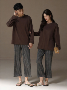 me home wear | Couples Long Sleeve Cotton Home Wear Set
