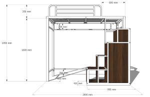 Loft bed customize for helper room singapore/bomb shelter/store room/unity/helper room