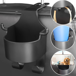 ตะขอเก้าอี้หลังรถกล่องเก็บของถ้วยน้ำที่จับโทรศัพท์มือถือขาตั้งด้านหลังที่เก็บของตะขอแขวน